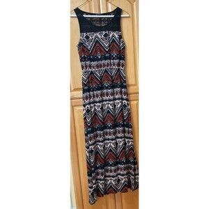 Code From India sleeveless Multi Color maxi dress women’s size 6